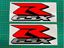 Picture of GSX-R Custom Chrome Red Decals / Stickers
