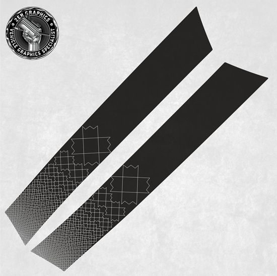 Picture of Mini Exclusive Black R55 / R56 / R57 / R58 / R59 LCi replacement Bonnet  Stripes