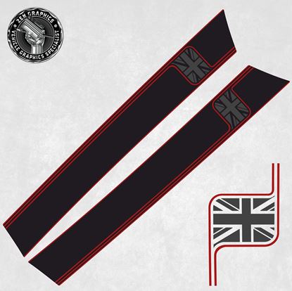 Picture of Mini F55 / F56 Union Jack Bonnet stripes