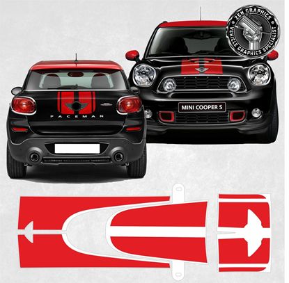 Picture of Bonnet & rear Stripes / Stickers to Fit Mini R61 Paceman Cooper S / JCW