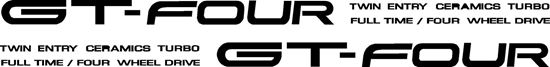 Picture of GT-Four 1989 - 1992 replacement side Decals / Stickers
