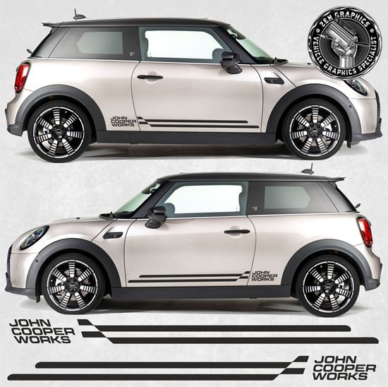 Picture of Mini F56 3 Door / F57 Cabriolet John Cooper Works side Stripes / Stickers