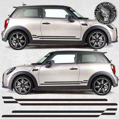 Picture of Mini F56 3 Door / F57 Cabriolet side Stripes / Stickers