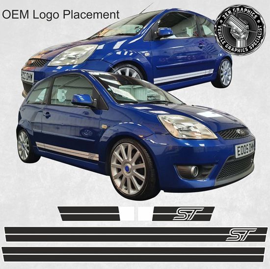 Picture of Fiesta ST MK6 replacement side stripes / Stickers