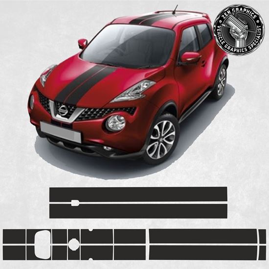 Picture of Nissan Juke F15 2010 - 2014 Sport Twin over the top Stripes / Stickers