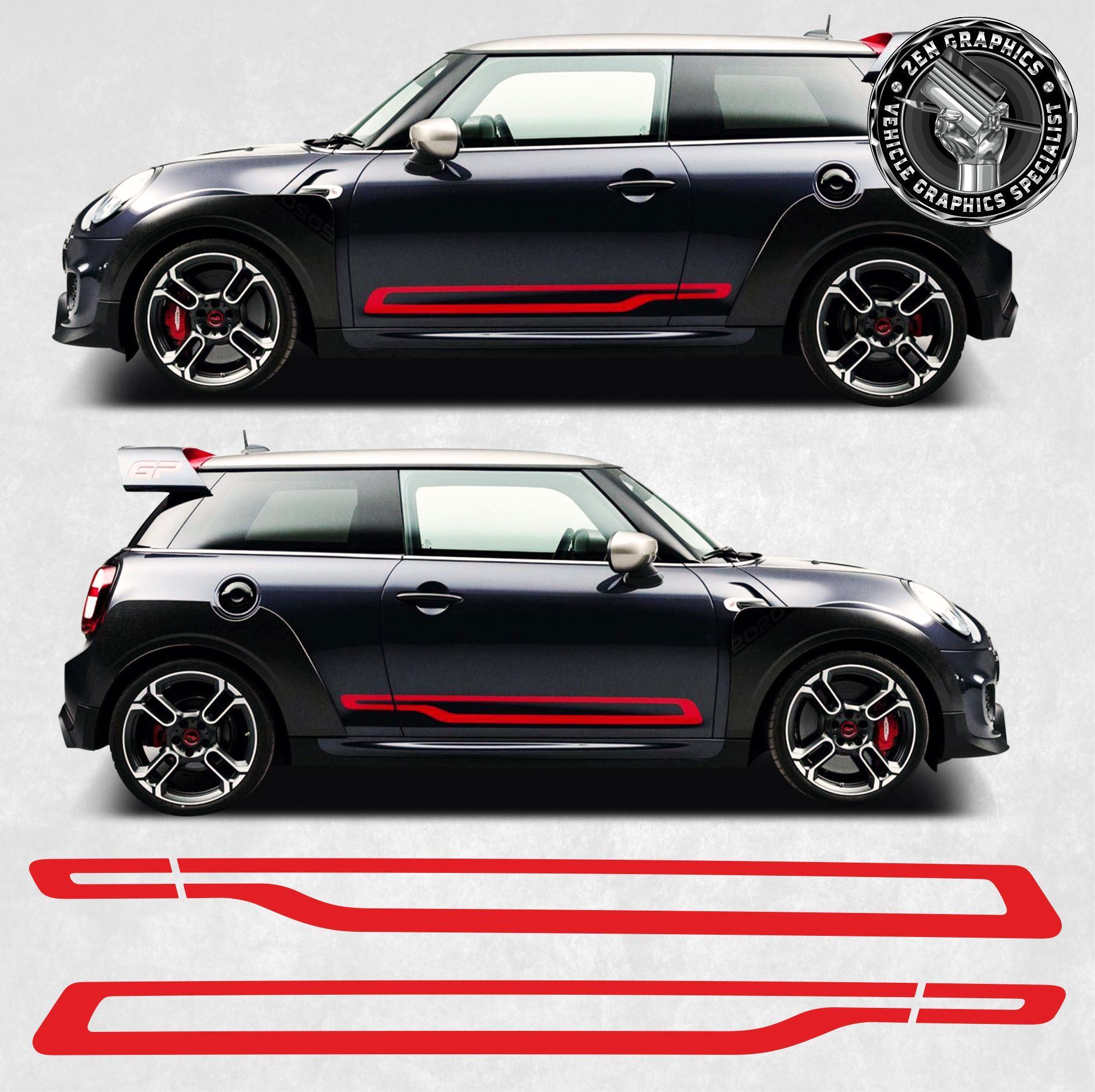 Zen Graphics - Mini F56 GP3 side Stripes / Stickers