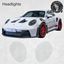 Picture of Porsche 992 GT3 RS Pre Cut PPF Headlight Stone Guards