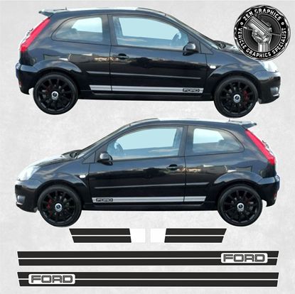 Picture of Fiesta ST500 MK6 replacement side stripes / Stickers