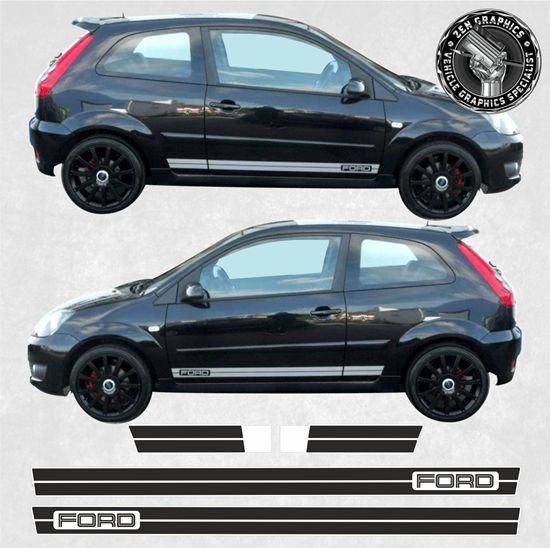 Picture of Fiesta ST500 MK6 replacement side stripes / Stickers