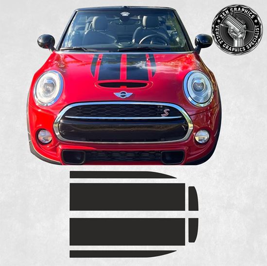 Picture of Mini F55 / F56 / F57 Challenge Bonnet Stripes