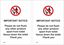 Picture of Toilet Important Notice Please do not flush.. Decals / Stickers