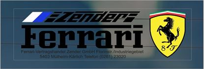 Picture of Ferrari Zender 1969-2023 glass Sticker