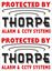 Picture of Protected By Thorpe Alarms & CCTV Systems Decals / Stickers