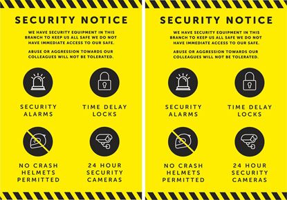 Picture of Security Notice Decals / Stickers