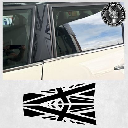Picture of Mini F55 - 5 Door B pillar Night Jack Decals / Stickers