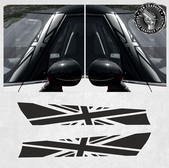 Picture of Mini F56 3 Door A pillar Night Jack Decals / Stickers
