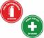 Picture of Aircraft Fire Extinguisher and First Aid Kit Decals / Stickers
