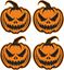 Picture of Halloween Pumpkin Decals / Stickers