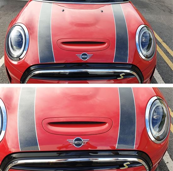 Zen Graphics - Mini F55 / F56 Cooper S / JCW Chrome & Black Sparkle stripes