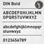 Picture of Din Bold Text Decals / Stickers