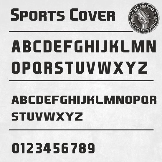 Picture of Sports Cover Text Decals / Stickers