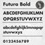 Picture of Futura Bold Text Decals / Stickers