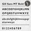 Picture of Gill Sans MT Bold Text Decals / Stickers