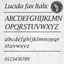 Picture of Lucida fax Italic Text Decals / Stickers
