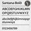 Picture of Santana Bold Text Decals / Stickers
