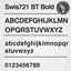 Picture of Swiss 721 Bold Text Decals / Stickers
