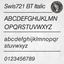 Picture of Swiss 721 Italic Text Decals / Stickers