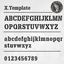 Picture of X Template Text Decals / Stickers