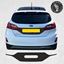 Picture of Fiesta Mk8 rear Licence Plate extended Vinyl MATTE COLOURS