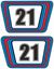 Picture of Martini 1970's historic door number Decals / Stickers