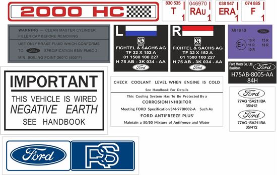 Picture of Ford Escort MK2 RS2000 replacement Decals / Stickers