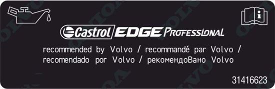 Picture of Volvo Castrol Edge Professional replacement under Bonnet Decal / Sticker