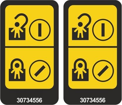 Picture of Volvo V70 Child Lock replacement Decals / Stickers