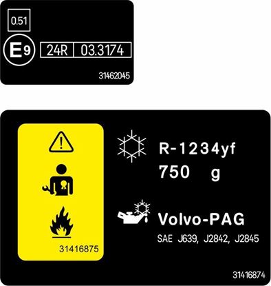 Picture of Volvo  XC60 2009 - 2017 Under Bonnet replacement Decals / Stickers