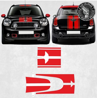 Picture of Mini R60 Countryman Bonnet & rear Stripes / Stickers