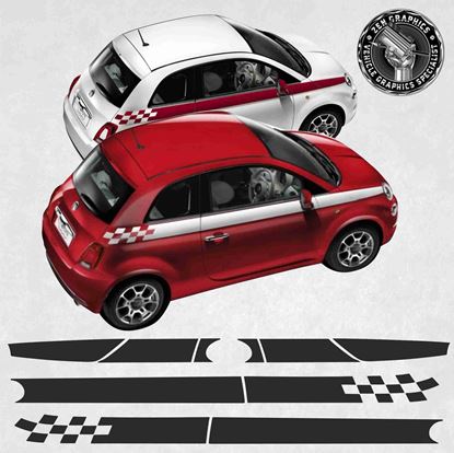 Picture of Fiat 500  Sport / 595 Abarth side Stripes / Stickers FACTORY FIT