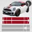 Picture of Mini R58 Cooper S / Cooper over the top Stripes / Stickers for White Body  / Chili Red Roof