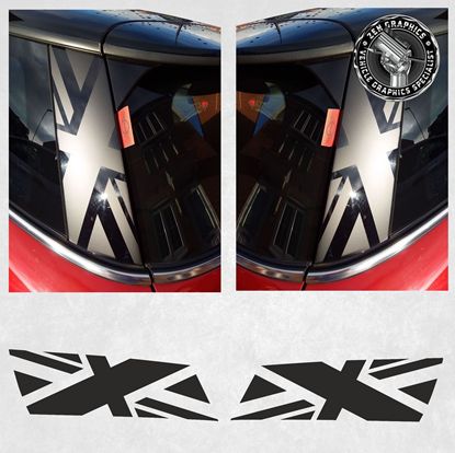 Picture of Mini F56 C pillar Night Jack Decals / Stickers