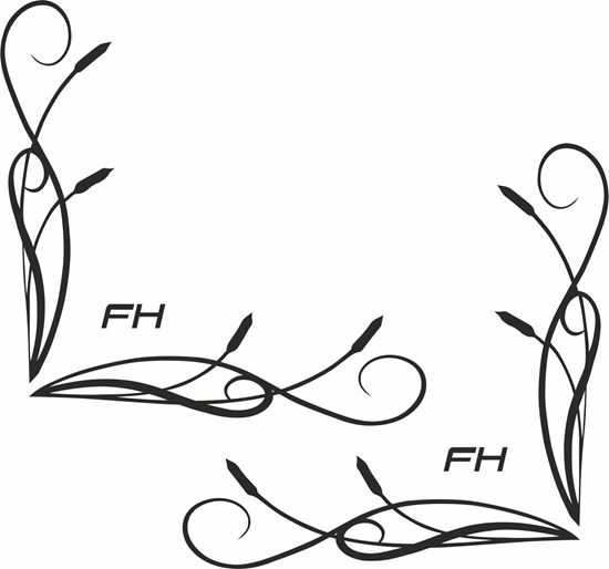 Picture of Volvo corner Glass scroll Decals / Stickers