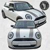 Picture of Matte Black / Transparent Mini F65 / F66 Sport Bonnet Stripes / Stickers