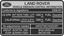 Picture of Range Rover Sport replacement Emissions Control Information Decal / Sticker