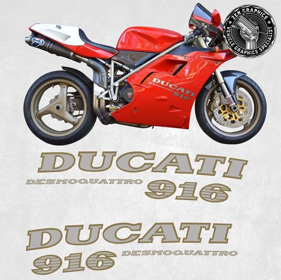 Picture of Ducati 916 1994 - 97 replacement side Fairing Decals / Stickers