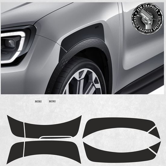 Picture of Mini U25 Countryman Heritage wheel arch Decals / Stickers