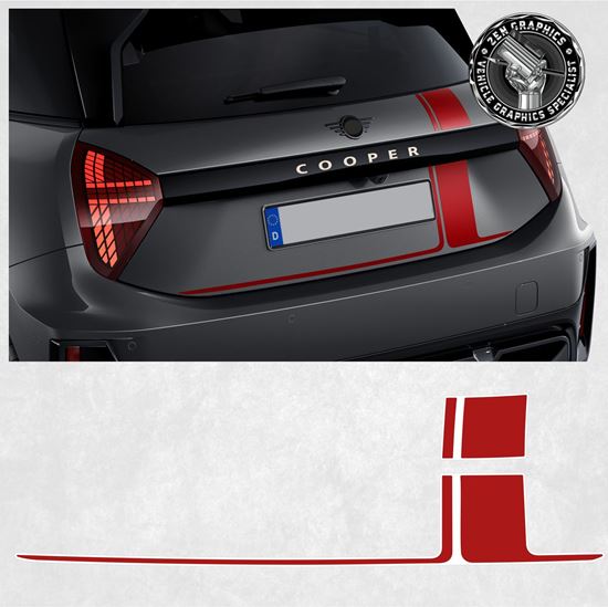 Picture of Mini F66 JCW rear Hatch Stripes / Stickers