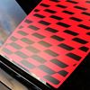 Picture of Chili Red / Black Mini F65 / F66 Cooper Sport Bonnet Stripes / Stickers