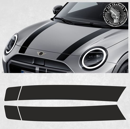 Picture of Mini Heritage Cooper Electric j01 Bonnet Stripes / Stickers